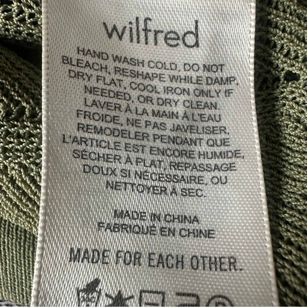 Aritzia Wilfred Dainty Cardigan Green Sz Small - Picture 7 of 11